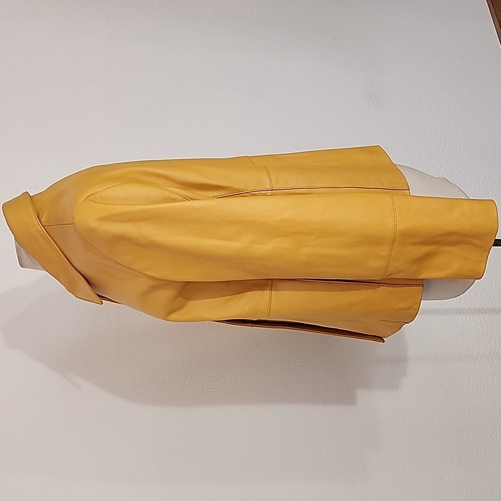 Pendleton Jacket 100% Leather Mustard Yellow Size M - Picture 9 of 16